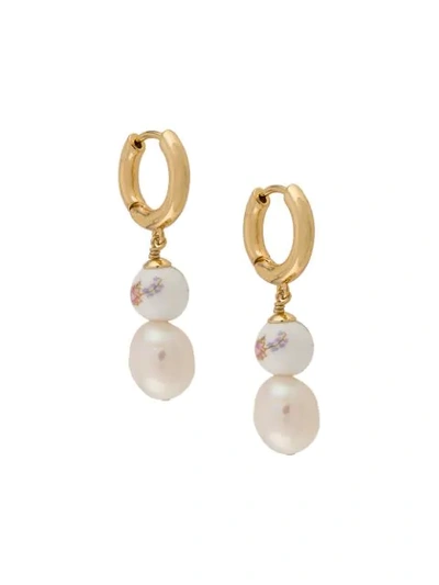 Anni Lu Heloise Pearl Drop Earrings In Gold