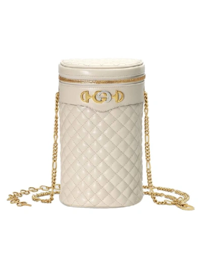 Gucci Quilted Leather Belt Bag In White