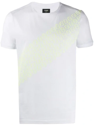 Fendi Logo Print T-shirt In White