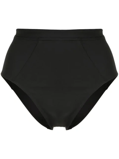 Suboo Chi Chi High Waisted Bikini Bottom In Black