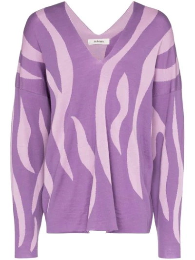 Sulvam Pullover Mit V-ausschnitt In Purple