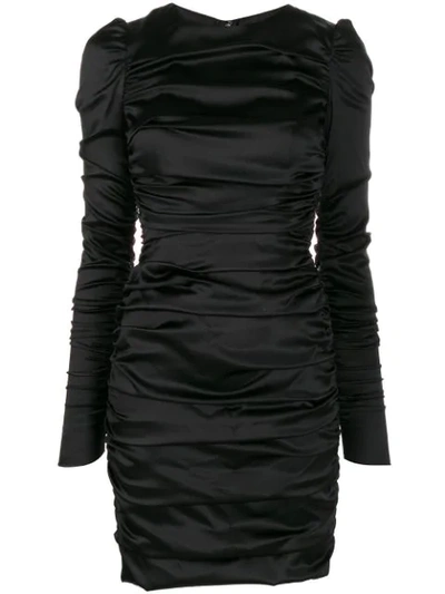 Dolce & Gabbana Ruched Detail Dress In Black