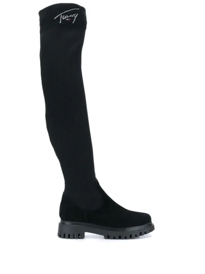 Tommy Jeans Hohe Sock-boots In Black