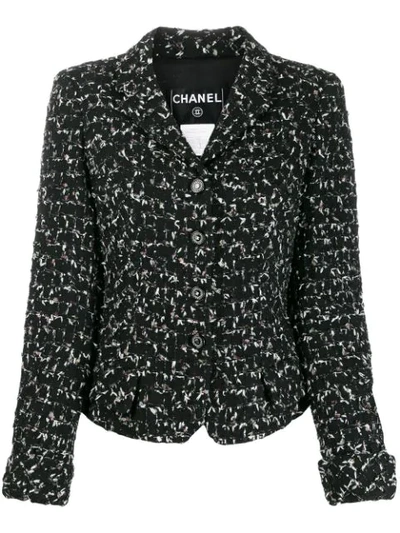 Pre-owned Chanel 2006 Textured Slim Jacket In Black
