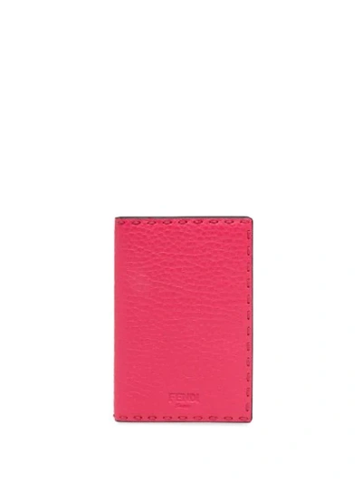 Fendi Selleria Passport Cover In Pink