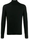 Dell'oglio Ribbed-knit Roll-neck Jumper In Black