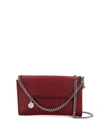 Stella Mccartney Falabella Shoulder Bag In Bordeaux Faux Leather In Red