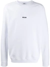 Msgm Logo Print Sweatshirt In White