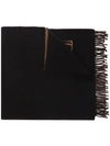 Fendi Logo Wool And Cashmere In Black