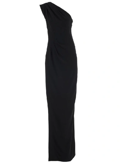 Dsquared2 Dress Single Shoulder Longo Viscose Crepe In Black