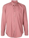 Maison Margiela Cotton Poplin Button Down Shirt In Mauve