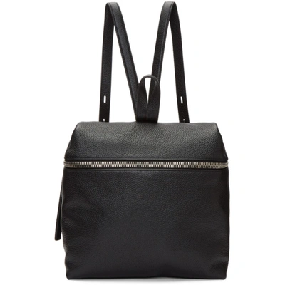 Kara Black Leather Large Backpack