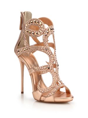 giuseppe zanotti rose gold heels