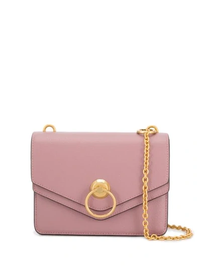 Mulberry Small Harlow Satchel Small Classic Grain In Pink