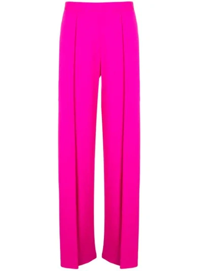 Maison Rabih Kayrouz Pleated Detail Flared Trousers In Pink