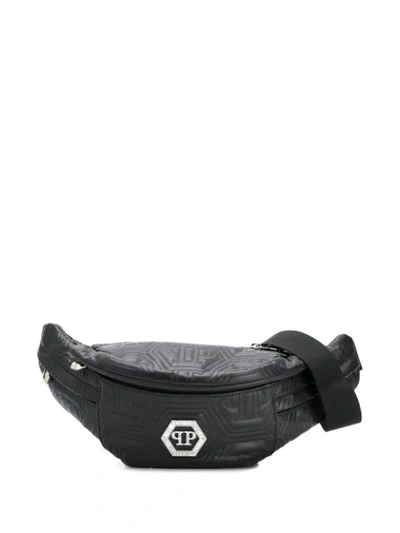 Philipp Plein Quilted Belt Bag In Black