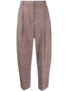Stella Mccartney Plaid Tapered Trousers In Red