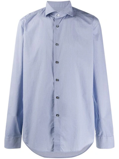 Dell'oglio Dotted Pattern Shirt In Blue