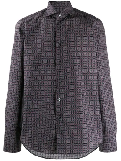 Dell'oglio Geometric Patterned Shirt In Blue