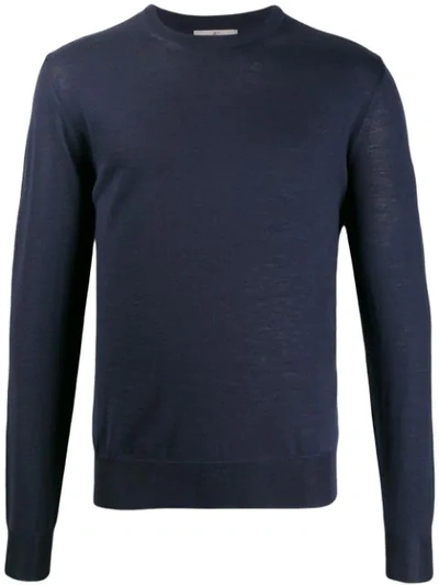 Canali Long-sleeve Fitted Sweater In 305