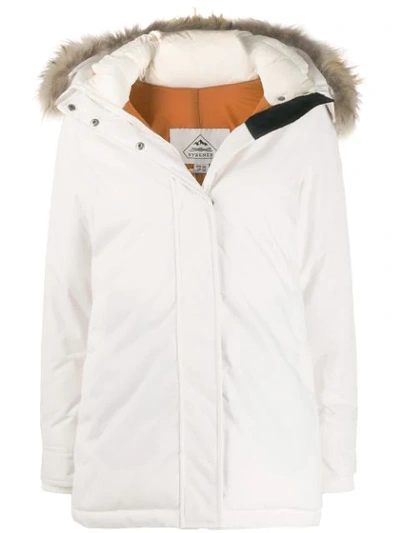 Pyrenex Fur-trimmed Hood Coat In White