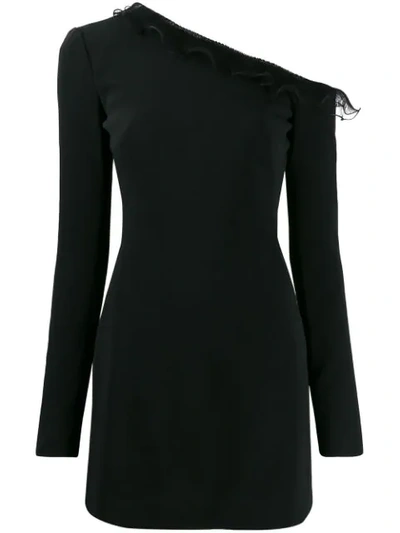 David Koma One Shoulder Dress In Black