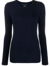 Majestic Fitted Silhouette Jumper In Blue