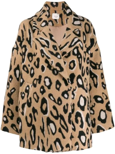 Alysi Leopard Print Coat In Leopardo