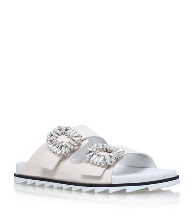 roger vivier white flats