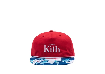Pre-owned Kith X Coca-cola Floral Cap Red/blue