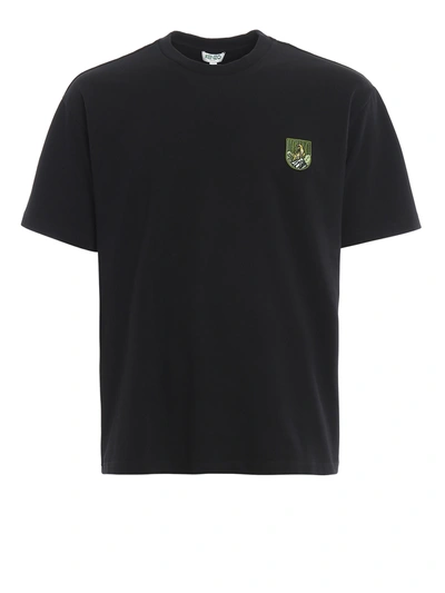 Kenzo Tiger Mountain Patch T-shirt In Black