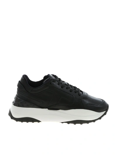 Tod's Black Leather Lace-up Sneakers
