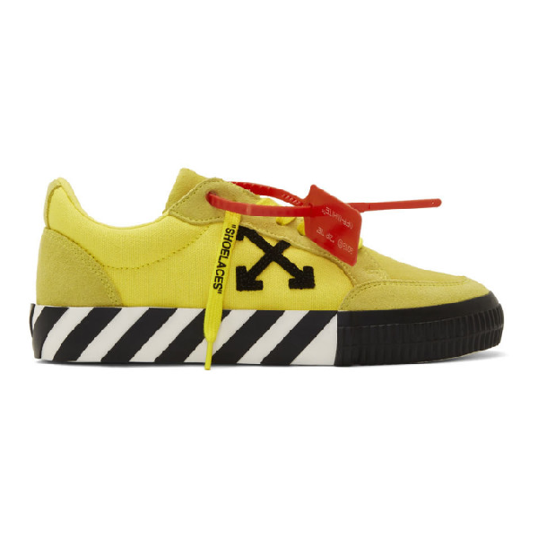 Off-white Low Vulcanized Sneakers Yellow Black In Yellow/black | ModeSens
