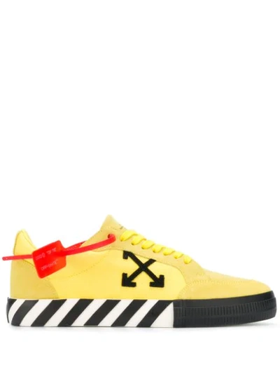 Off-white Yellow Low Vulcanized Sneakers In Gold