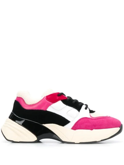 Pinko Colour Block Sneakers In Pink