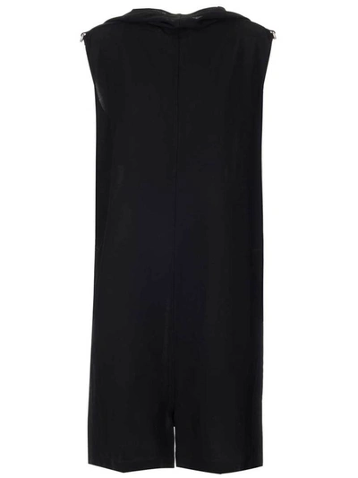 Rick Owens Sleeveless Chain Detail Funnel High Neck Jumpsuit In Black