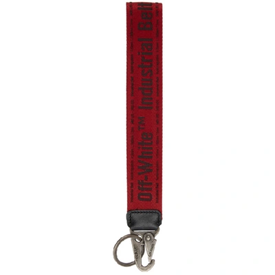 Off-white Industrial Belt Key Holder In Red
