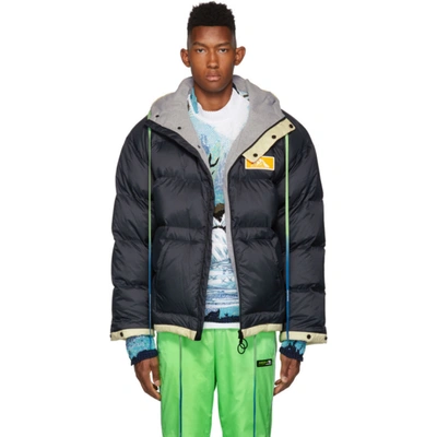 Off-white Padded Puffer Jacket In Blue