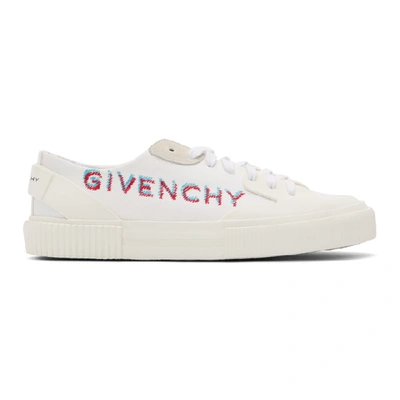 Givenchy White Signature Light Tennis Sneakers In 100 White