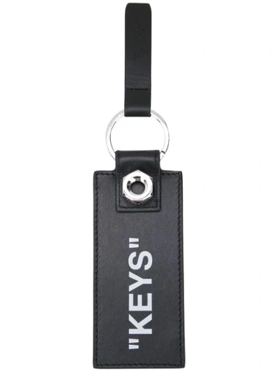 Off-white 'keys' Printed Keychain In Black