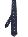 Gucci Bee Motif Tie In Blue