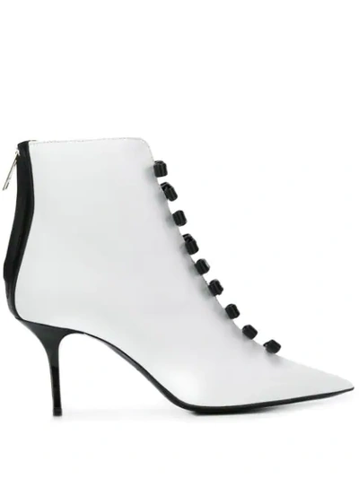 Msgm Bow Detail Booties In White