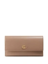Gucci Gg Marmont Continental Wallet In Pink