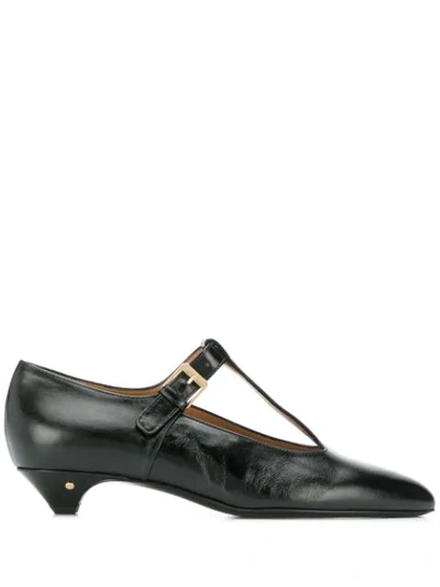 Laurence Dacade Vron Pointed T-bar Pumps In Black
