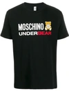Moschino Underbear Logo T-shirt In Black