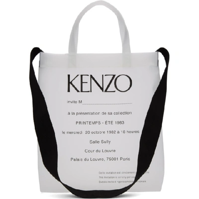 Kenzo Invitation Tote In 01 White