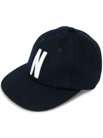 Norse Projects Appliqué Logo Sports Cap In Blue ,white