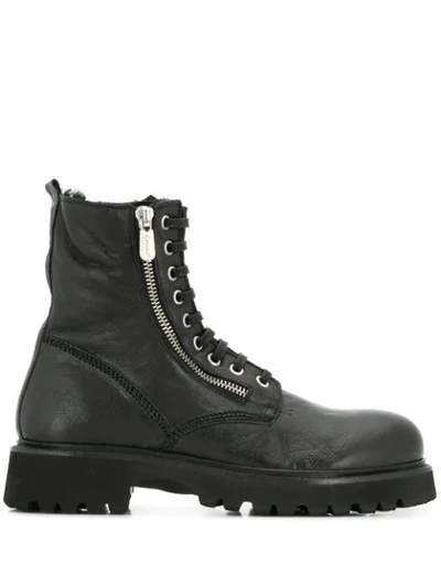 Rocco P Lace-up Ankle Boots In Black
