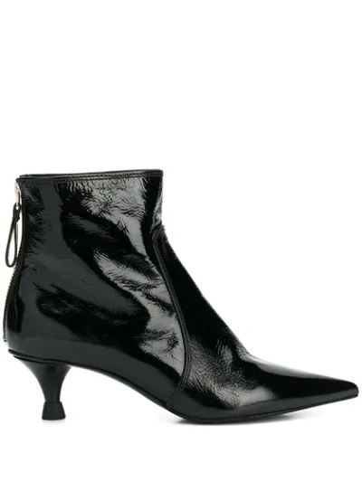 Premiata Varnished Pointed Boots In Black