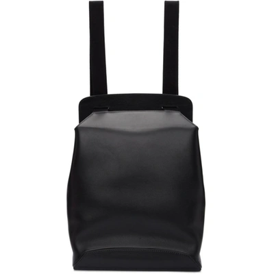 The Row Molded Backpack In Smooth Leather In Blag Black